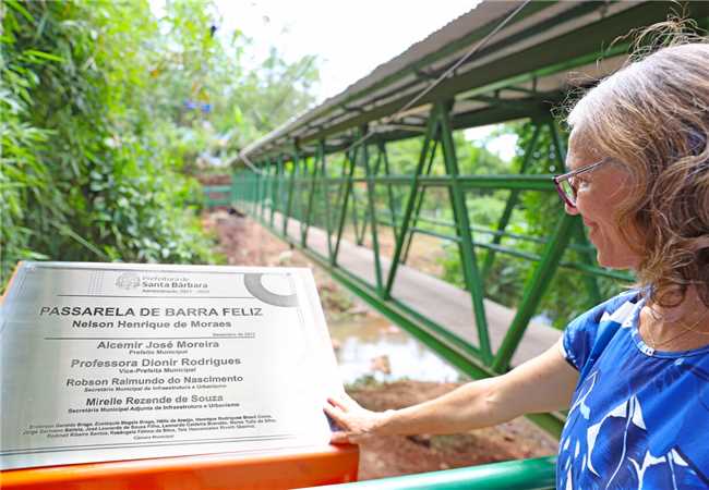 Inauguração da Passarela Nelson Henrique de Moraes em Barra Feliz. 